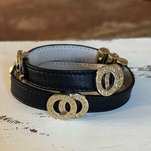 Bvlgari Authentic Black Wrap Bracelet